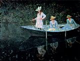 Claude Monet In The Rowing Boat painting